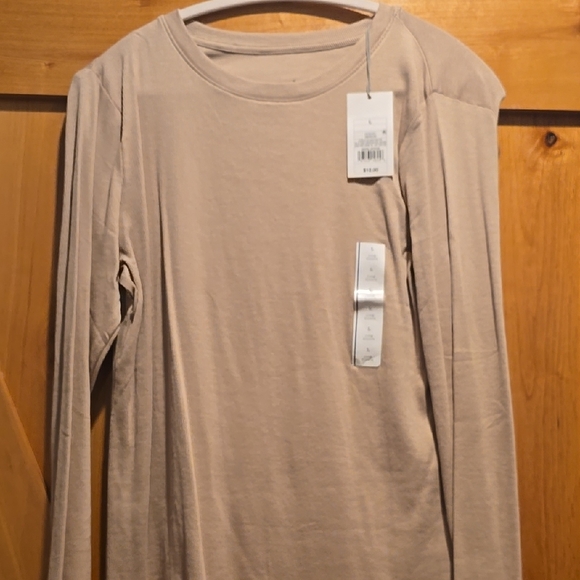 Long Sleeve Beige Top - Picture 1 of 4